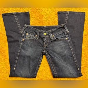 True Religion Candice Wide Leg Cuff Denim Jeans